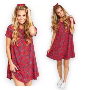 Show Me Your MuMu Nicks Babydoll Mini Dress Red Paisley Size Medium